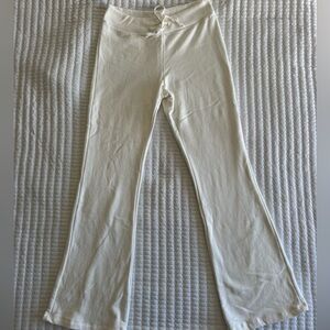 Brandy Melville white flare sweat pants